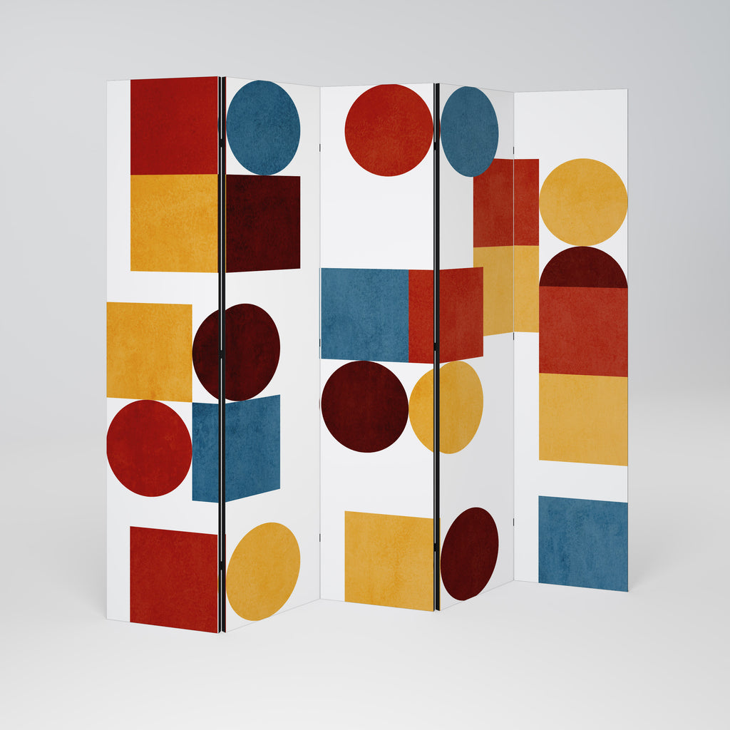 GEOMETRIC PUZZLE Biombo de 5 Painéis