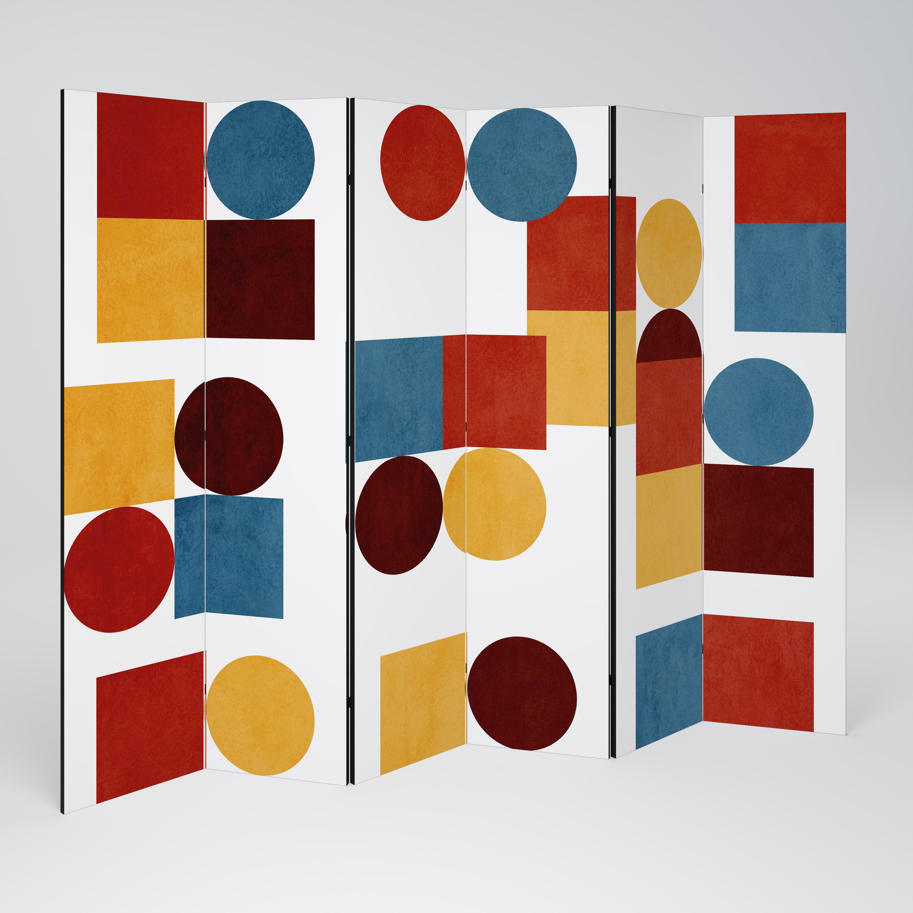 GEOMETRIC PUZZLE Biombo de 6 Painéis