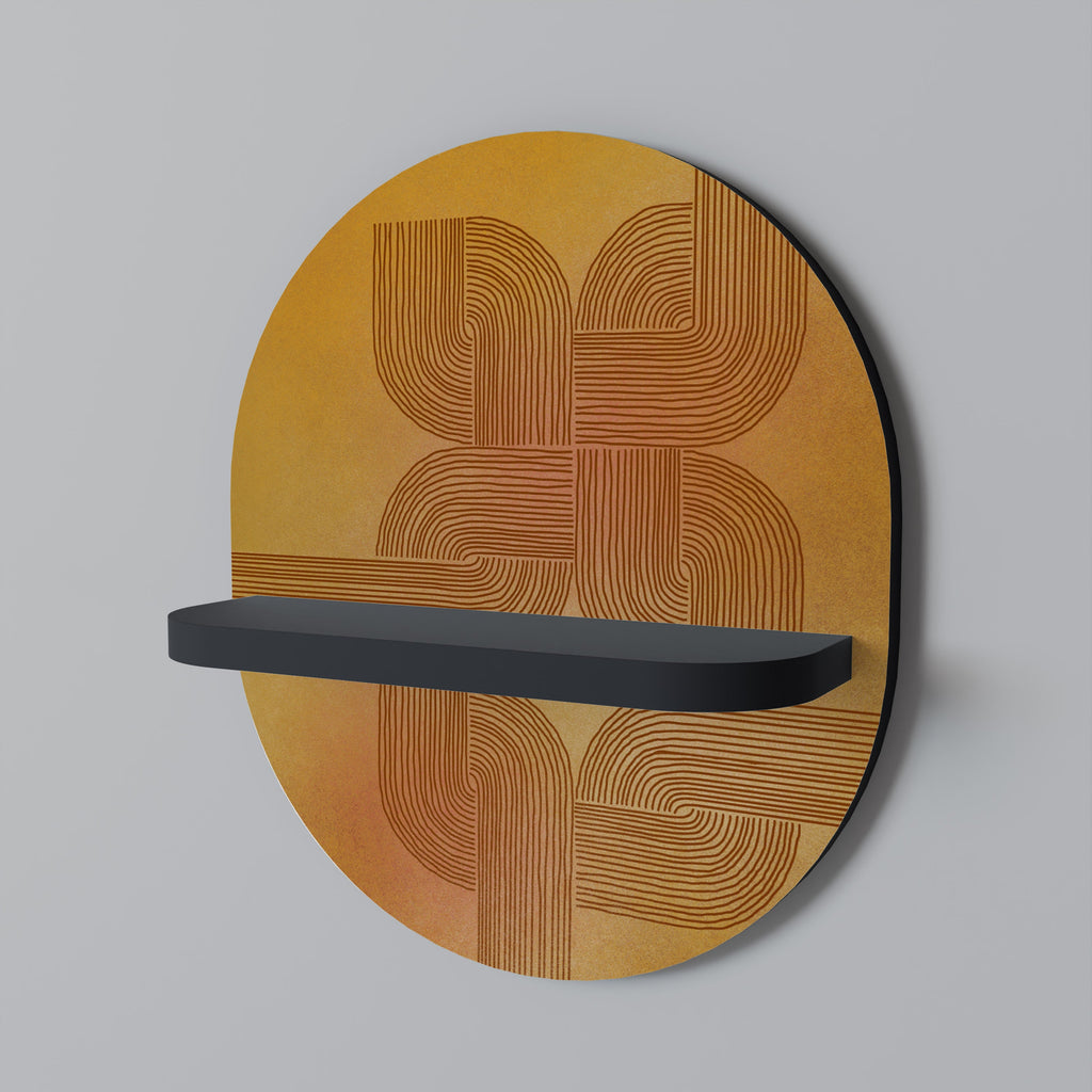 STRENGTHENING RELATION Prateleira Oval Decorativa em Acabamento Preto