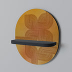 STRENGTHENING RELATION Prateleira Oval Decorativa em Acabamento Preto