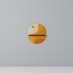 ORANGE ARRANGEMENT Prateleira Oval Decorativa em Acabamento Preto