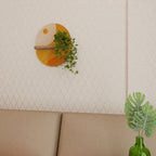 ORANGE ARRANGEMENT Prateleira Oval Decorativa em Efeito Carvalho