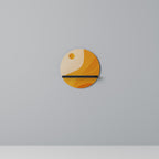 ORANGE ARRANGEMENT Prateleira Redonda Decorativa em Acabamento Preto