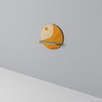 ORANGE ARRANGEMENT Prateleira Redonda Decorativa em Efeito Carvalho