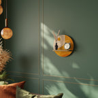 ORANGE ARRANGEMENT Prateleira Redonda Decorativa em Efeito Carvalho