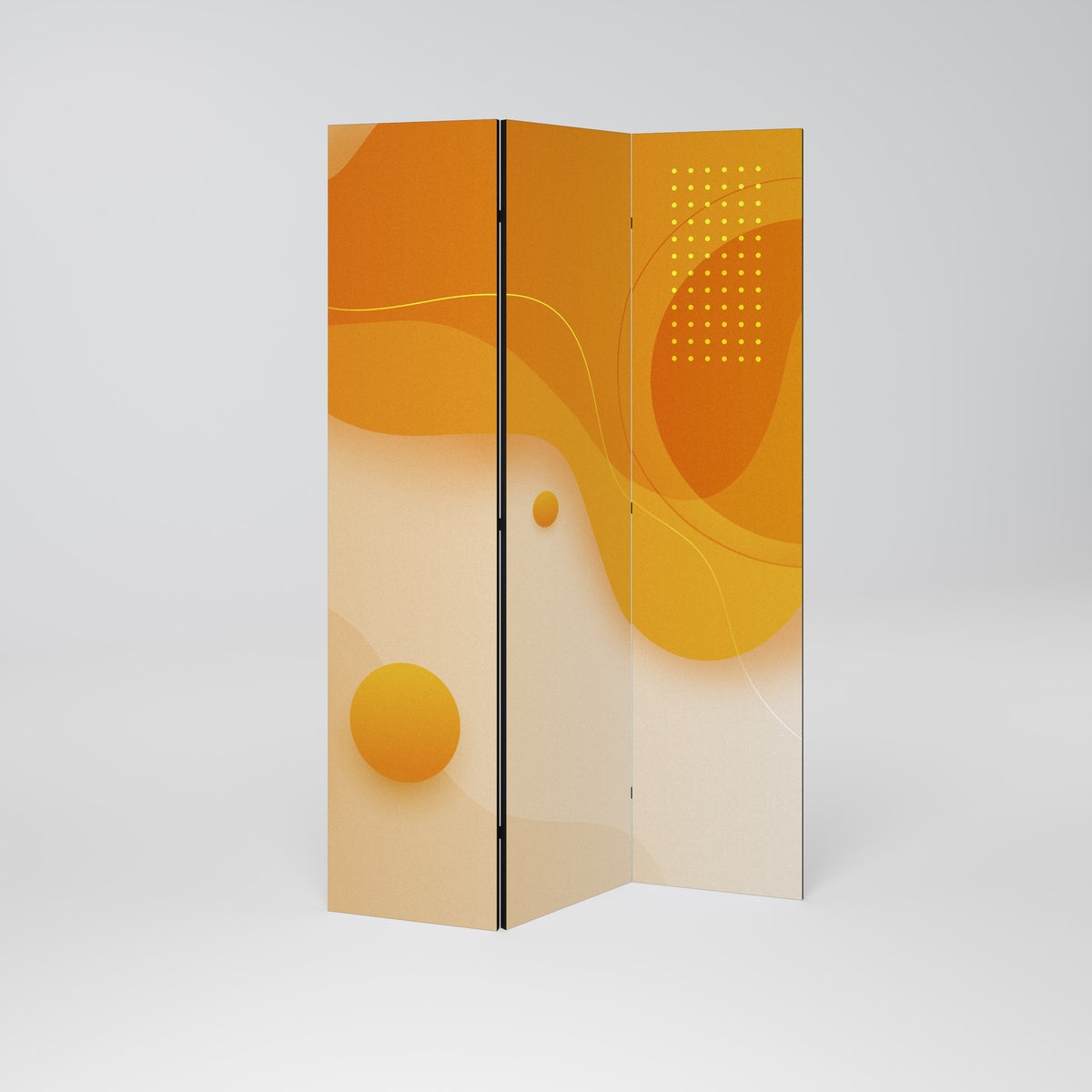 ORANGE ARRANGEMENT Biombo de 3 Painéis