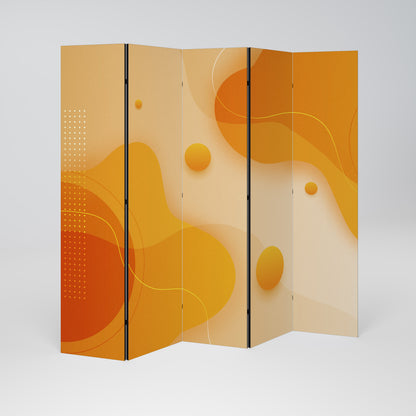 ORANGE ARRANGEMENT Biombo de 5 Painéis