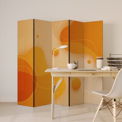 ORANGE ARRANGEMENT Biombo de 5 Painéis