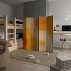 ORANGE ARRANGEMENT Biombo Decorativo de 5 Painéis