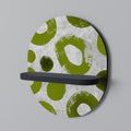 GREEN RHAPSODY Prateleira Oval Decorativa em Acabamento Preto