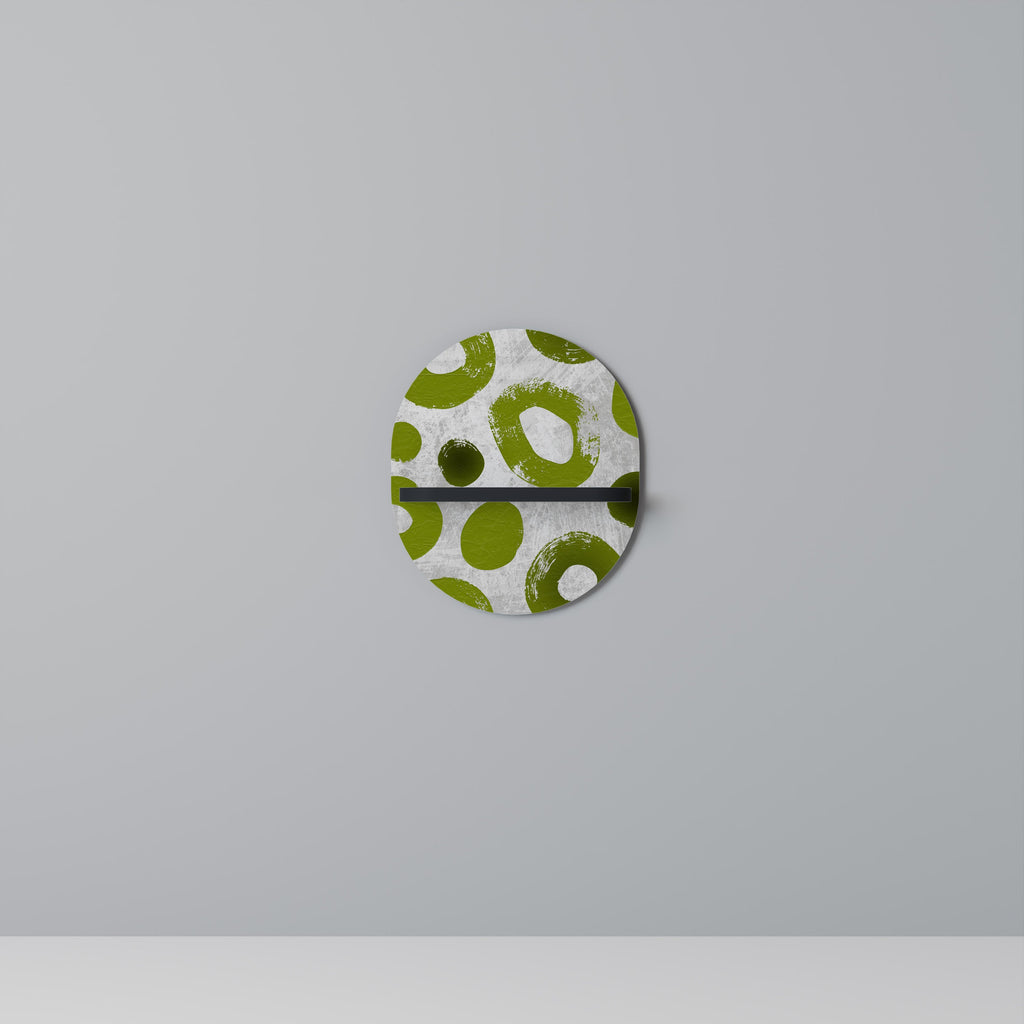 GREEN RHAPSODY Prateleira Oval Decorativa em Acabamento Preto