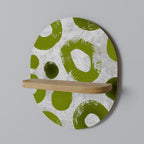 GREEN RHAPSODY Prateleira Oval Decorativa em Efeito Carvalho