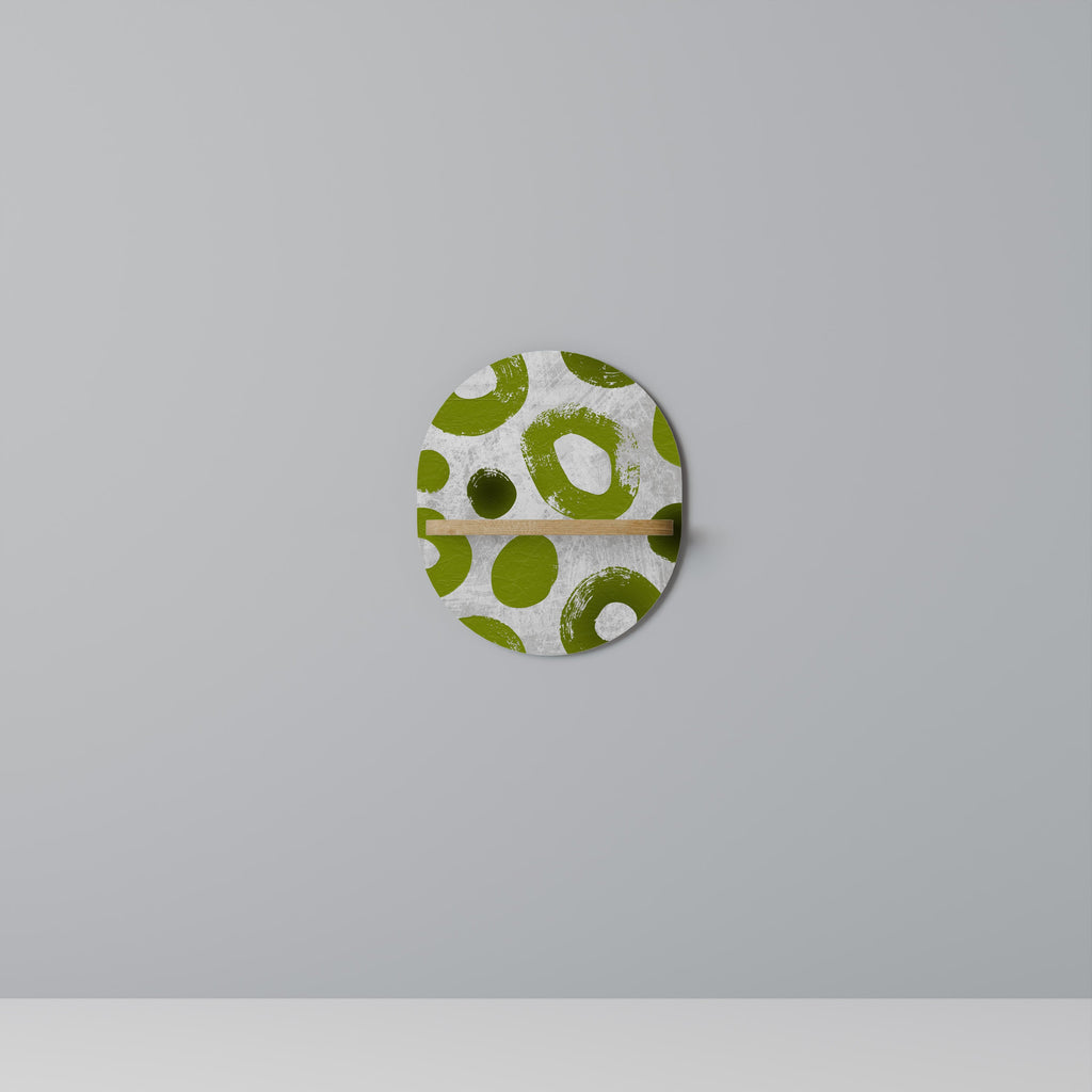 GREEN RHAPSODY Prateleira Oval Decorativa em Efeito Carvalho