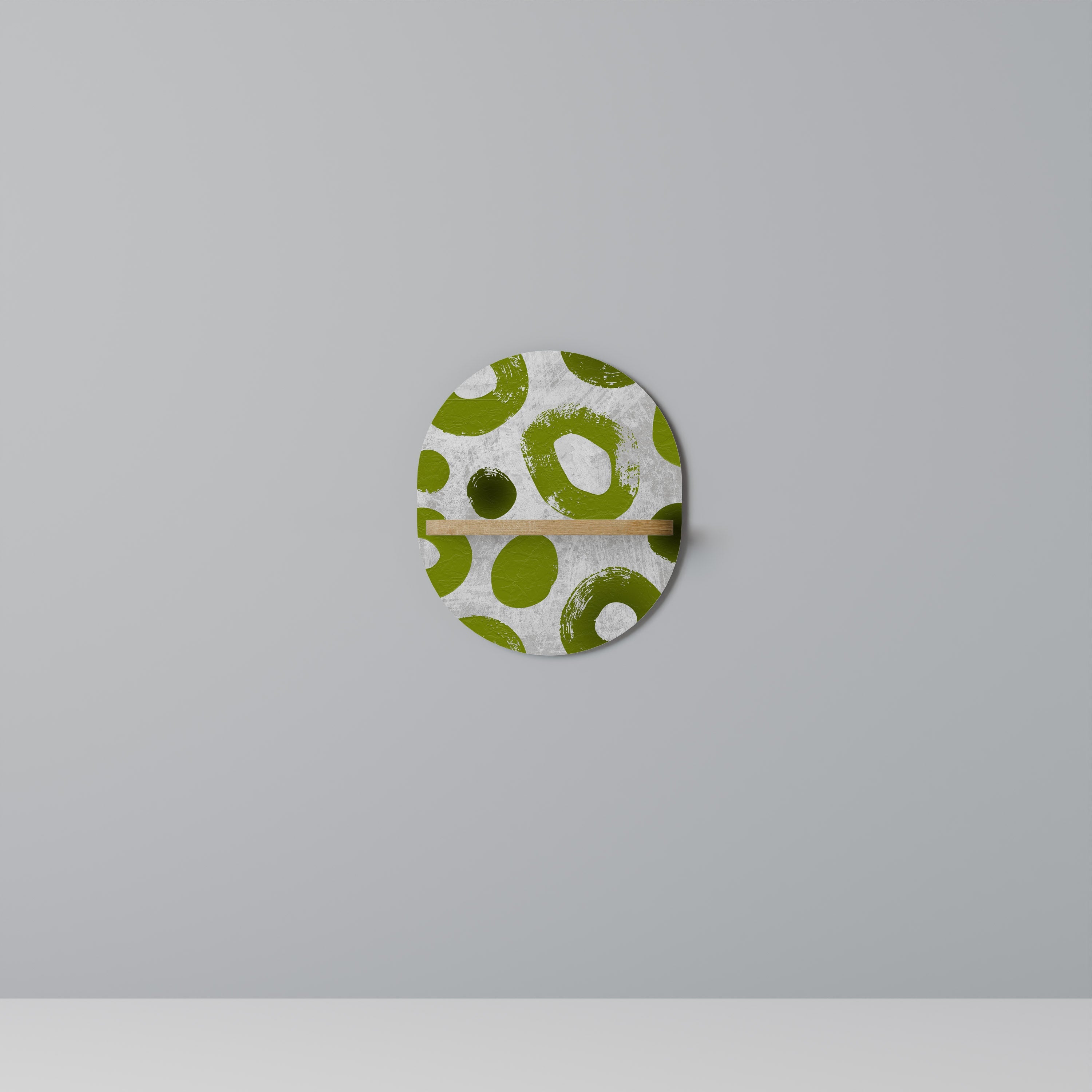 GREEN RHAPSODY Prateleira Oval Decorativa em Efeito Carvalho