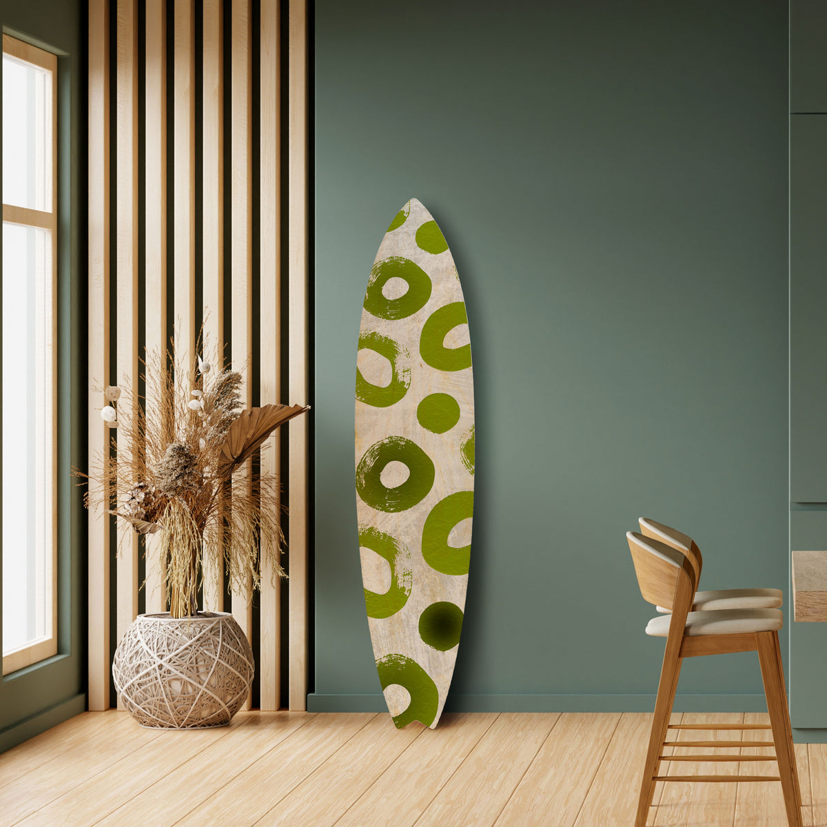 GREEN RHAPSODY Painel Decorativo Prancha de Surf
