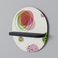 COLORFUL COSMOS Prateleira Oval Decorativa em Acabamento Preto