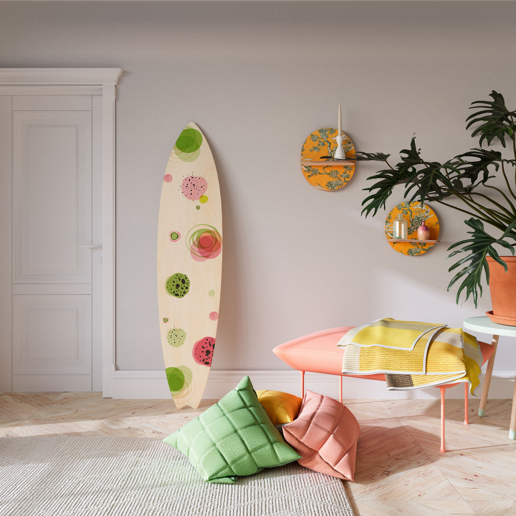COLORFUL COSMOS Painel Decorativo Prancha de Surf