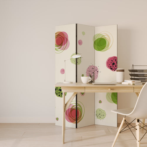 COLORFUL COSMOS Decorative 3-Panel Room Divider