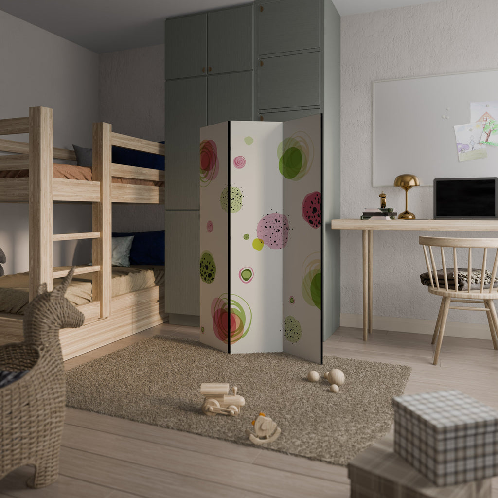 COLORFUL COSMOS Biombo Decorativo de 3 Painéis