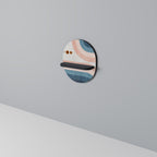 TWO HALVES Prateleira Oval Decorativa em Acabamento Preto