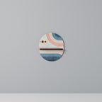 TWO HALVES Prateleira Oval Decorativa em Acabamento Preto