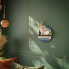 TWO HALVES Prateleira Oval Decorativa em Acabamento Preto