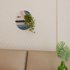 TWO HALVES Prateleira Oval Decorativa em Acabamento Preto