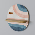 TWO HALVES Prateleira Oval Decorativa em Efeito Carvalho