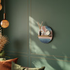 TWO HALVES Prateleira Oval Decorativa em Efeito Carvalho