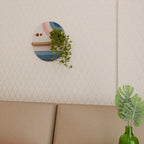 TWO HALVES Prateleira Oval Decorativa em Efeito Carvalho