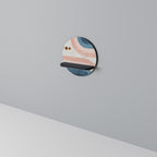 TWO HALVES Prateleira Redonda Decorativa em Acabamento Preto