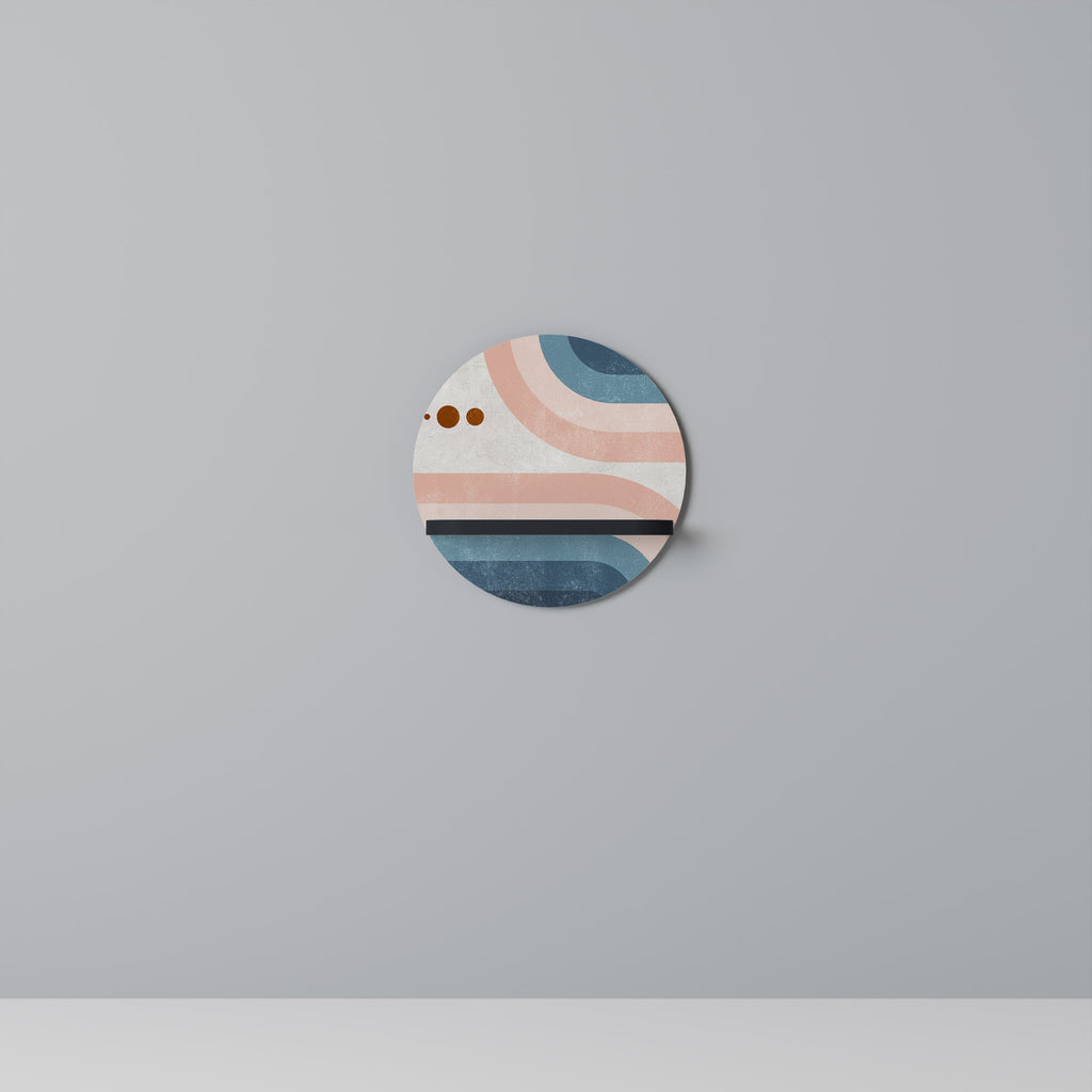 TWO HALVES Prateleira Redonda Decorativa em Acabamento Preto