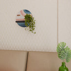 TWO HALVES Prateleira Redonda Decorativa em Acabamento Preto