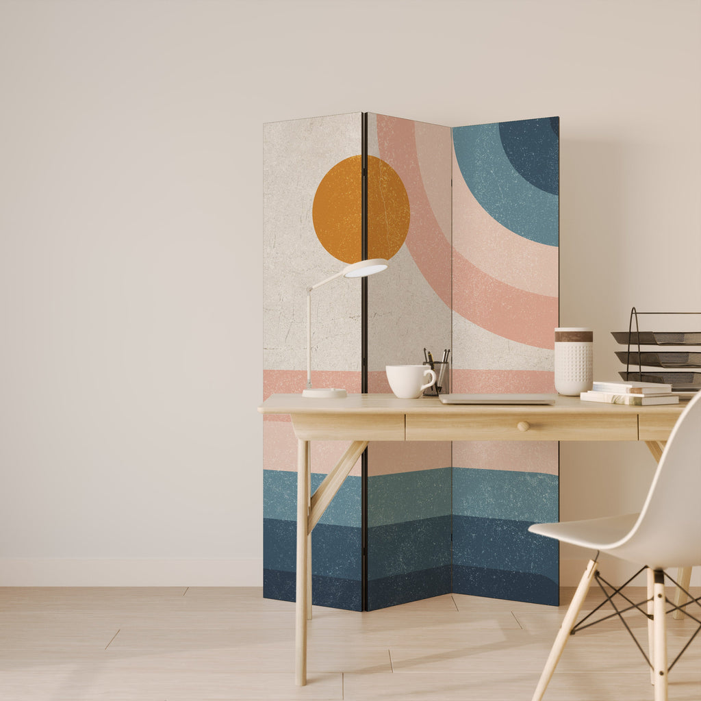 TWO HALVES Biombo Decorativo de 3 Painéis