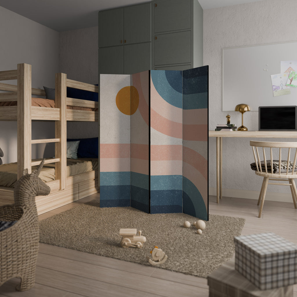 TWO HALVES Biombo Decorativo de 4 Painéis