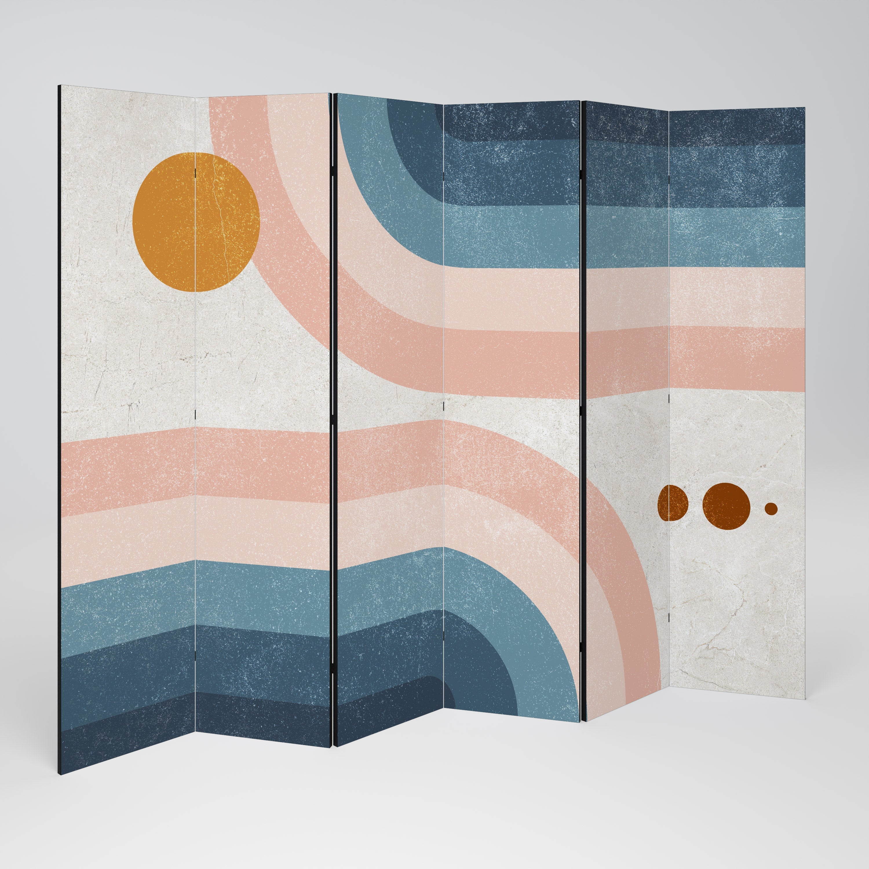 TWO HALVES Biombo Decorativo de 6 Painéis
