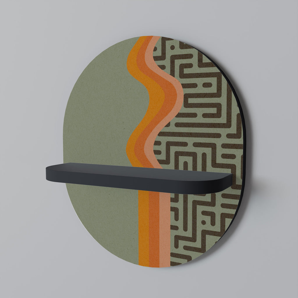 SIMPLE SOLUTIONS Prateleira Oval Decorativa em Acabamento Preto