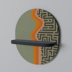 SIMPLE SOLUTIONS Prateleira Oval Decorativa em Acabamento Preto