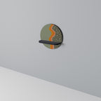 SIMPLE SOLUTIONS Round Art Shelf In Black Finish