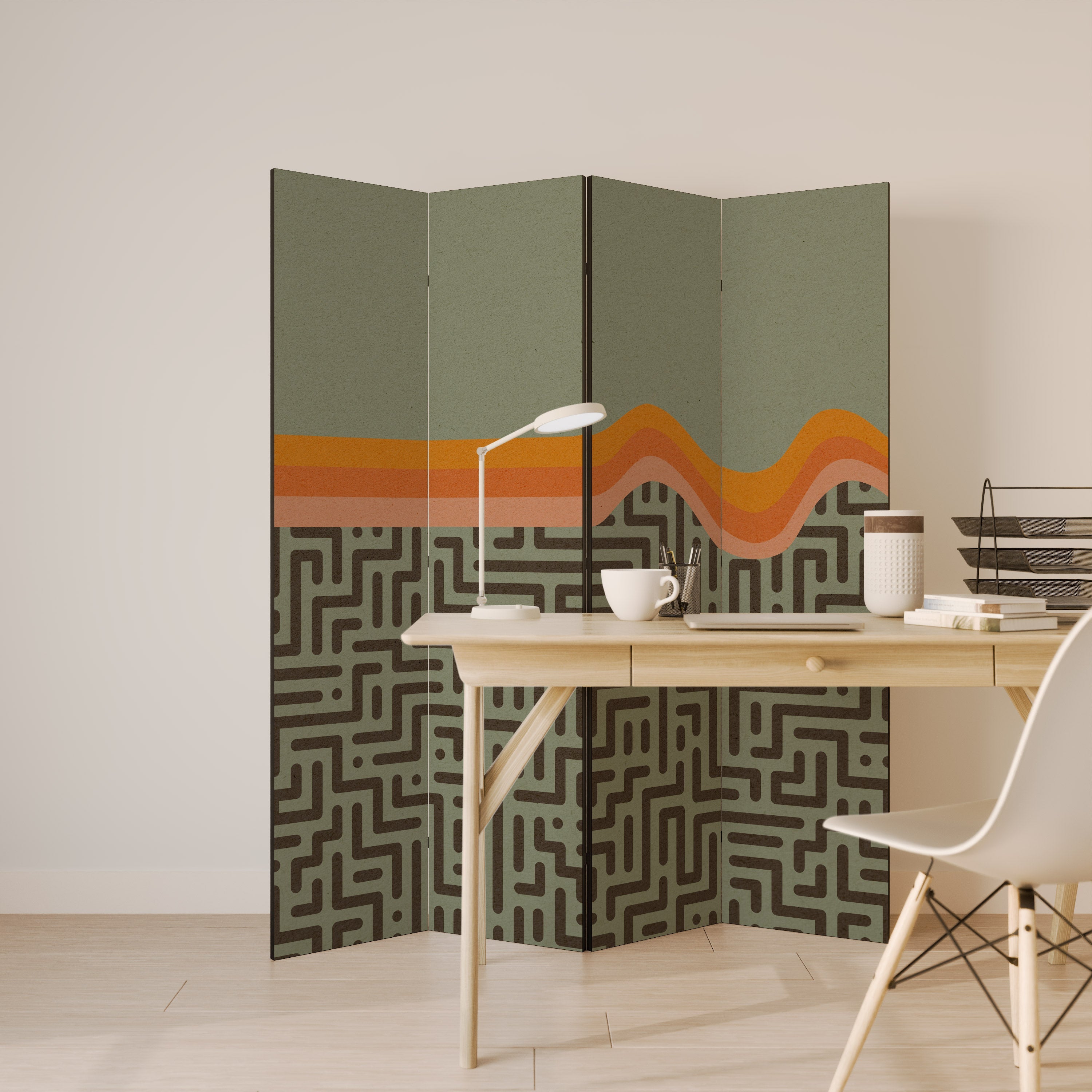 SIMPLE SOLUTIONS Biombo Decorativo de 4 Painéis