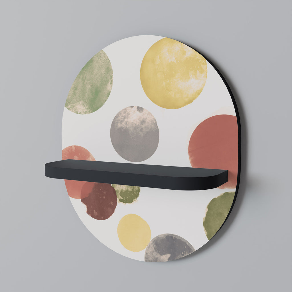 FLEETING HAPPINESS Prateleira Oval Decorativa em Acabamento Preto