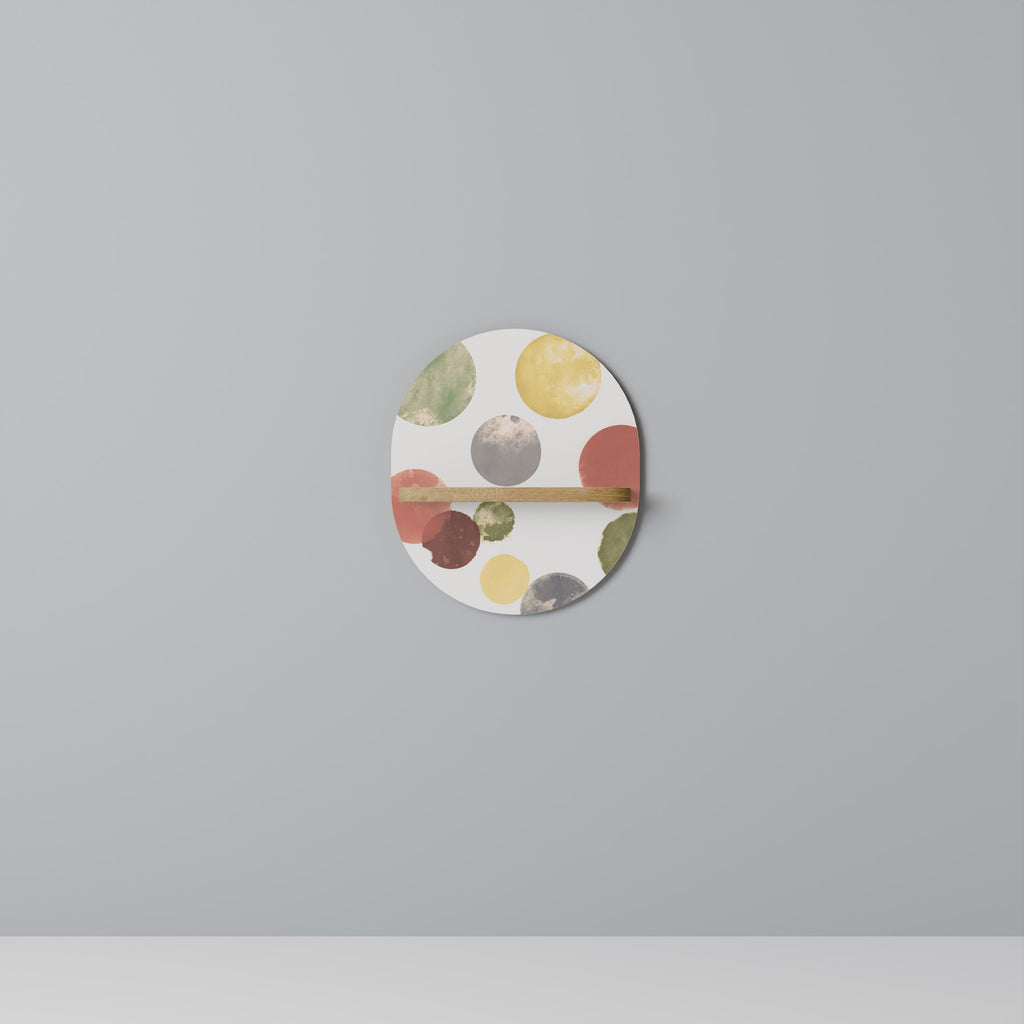 FLEETING HAPPINESS Prateleira Oval Decorativa em Efeito Carvalho