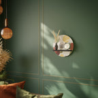 FLEETING HAPPINESS Prateleira Redonda Decorativa em Acabamento Preto