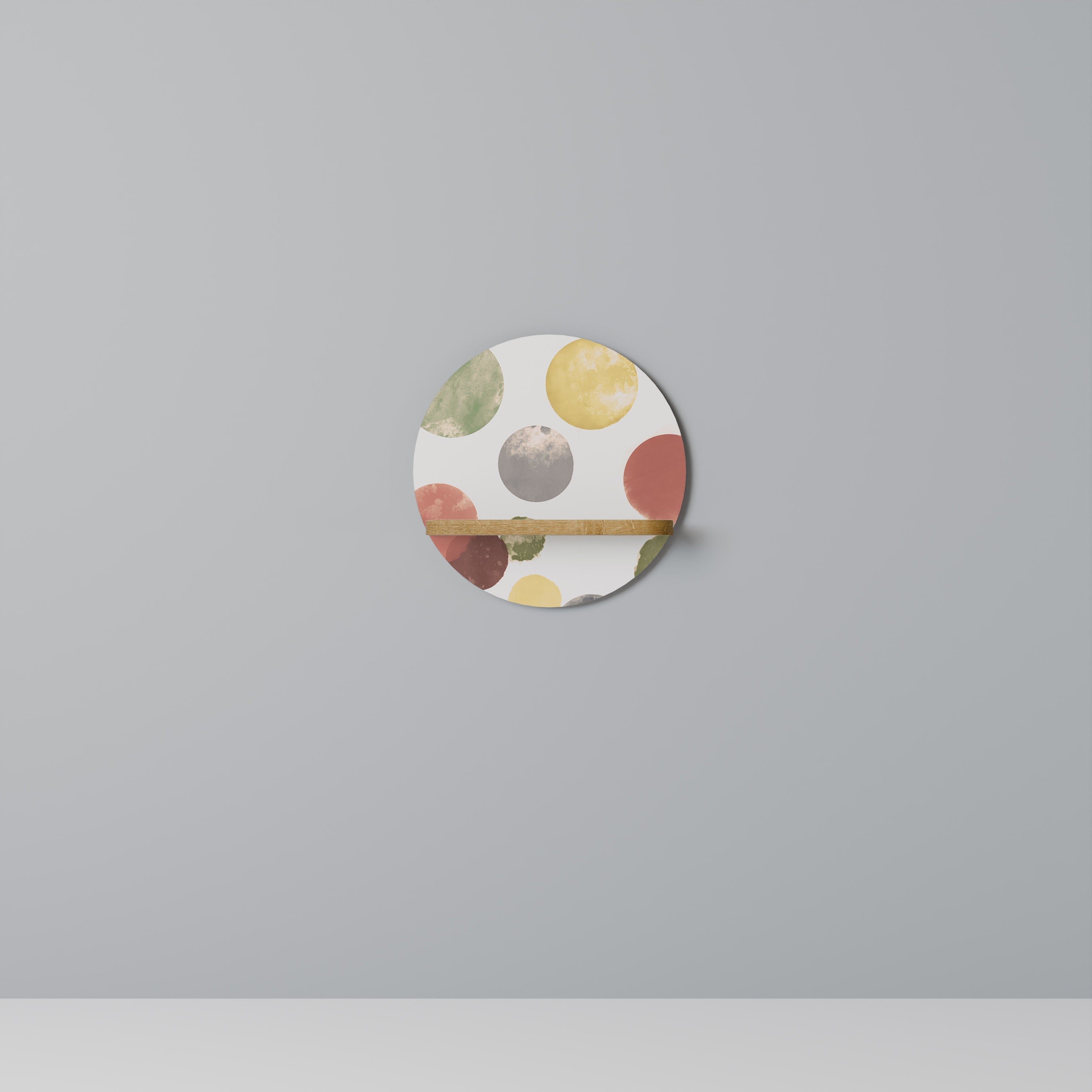 FLEETING HAPPINESS Prateleira Redonda Decorativa em Efeito Carvalho