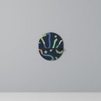 CONTRAST DANCE Prateleira Oval Decorativa em Acabamento Preto