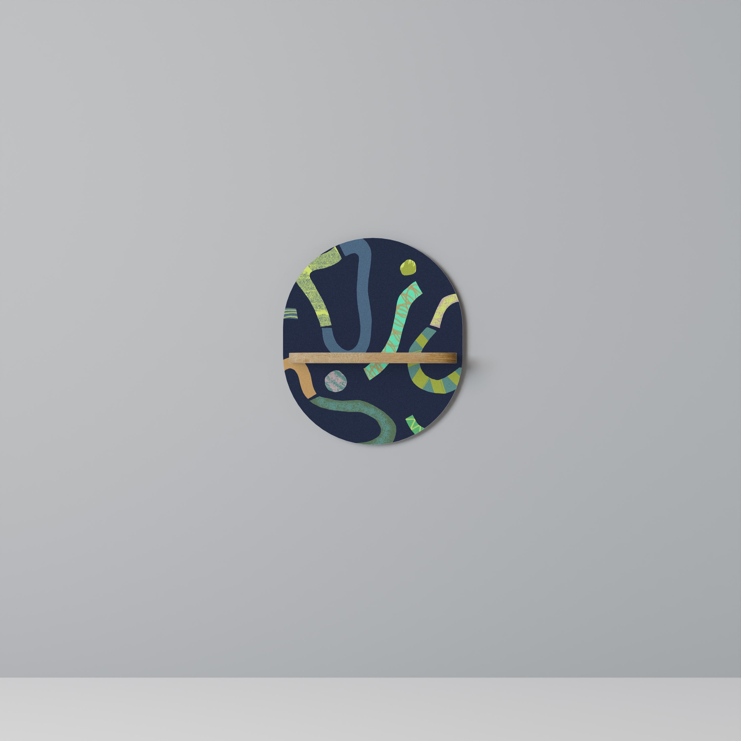 CONTRAST DANCE Prateleira Oval Decorativa em Efeito Carvalho