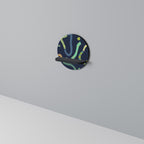 CONTRAST DANCE Prateleira Redonda Decorativa em Acabamento Preto