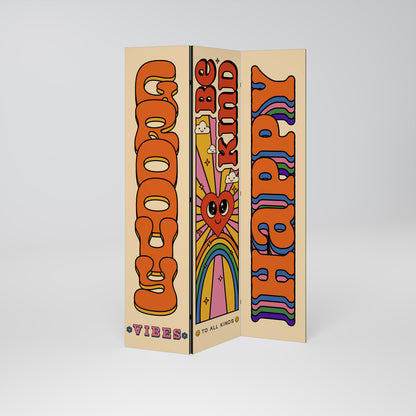 GROOVY POSTERS 3-Panel Room Divider