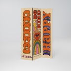 GROOVY POSTERS Biombo Decorativo de 3 Painéis