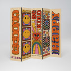 GROOVY POSTERS Biombo Decorativo de 5 Painéis